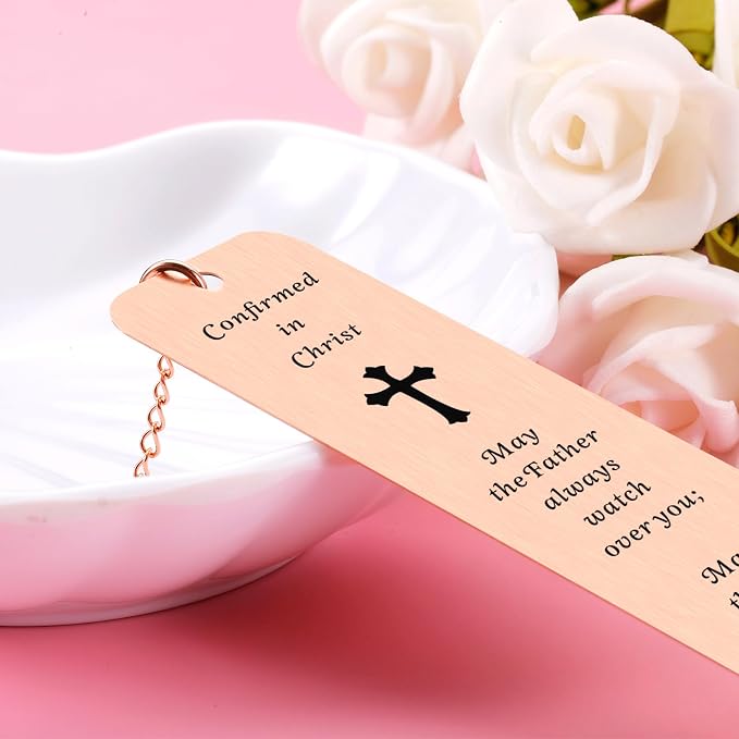 Confirmation Gifts for Teenage Girls Boys 2026 Catholic Confirmation Gifts for Women Men Christian Bookmark for Godson Goddaughter Confirmed Bible Verse Bookmark