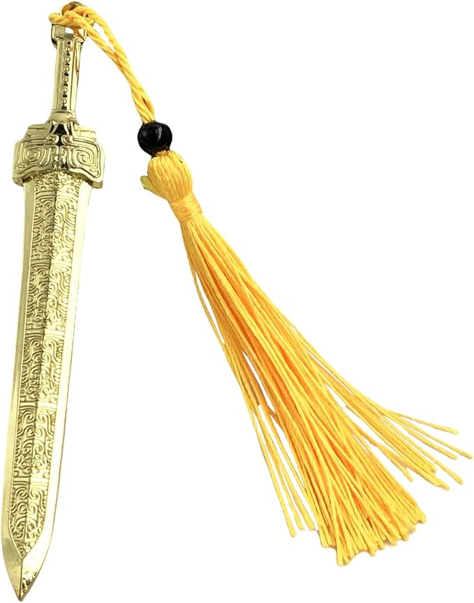 Sword Bookmark, Metal Bookmark, Bookmarks with Tassels, Your Reading Assistants, Classroom Prizes, Men Bookmarks, Office School Library Bookstore Home (Gold)