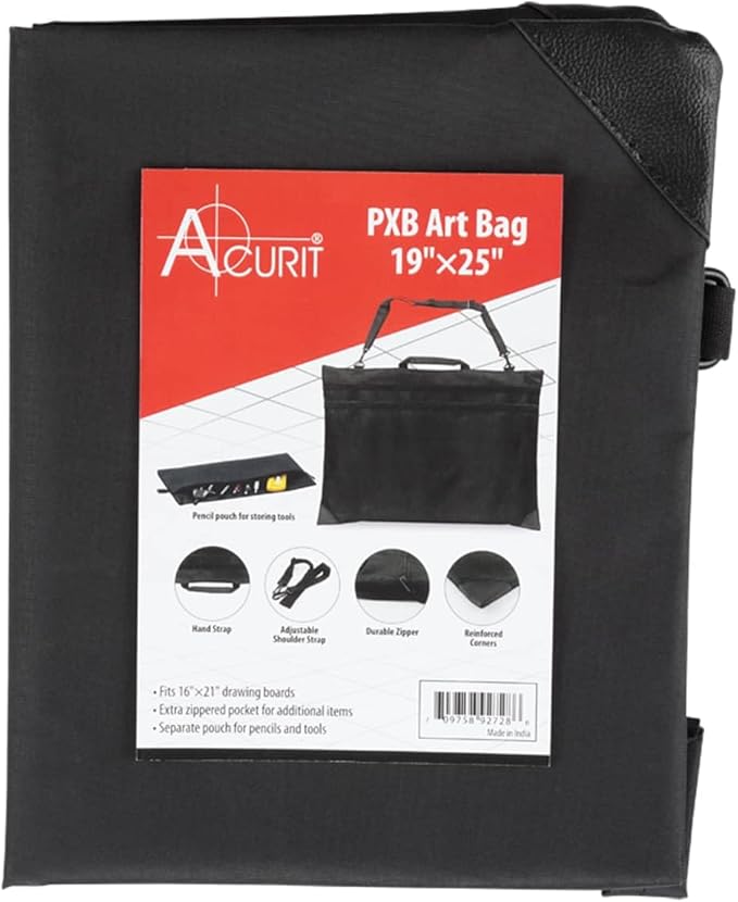 PXB Bags for Architects and Drafters - for Fixed & Multi-Angle 16x21" PXB Drafting Board - Art Desk Carrier- Adjustable Strap, Easy-Grip Handle, Water-Resistant Nylon & Zippered Pockets