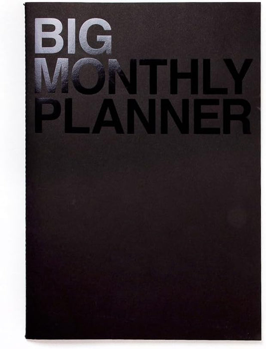 JSTORY Big Monthly Planner Stitch Bound Lays Flat Huge Undated Year Round Flexible Cover Goal/Time Organizer Thick Paper Eco Friendly Customizable A3 16 Months 18 Sheets Ver B