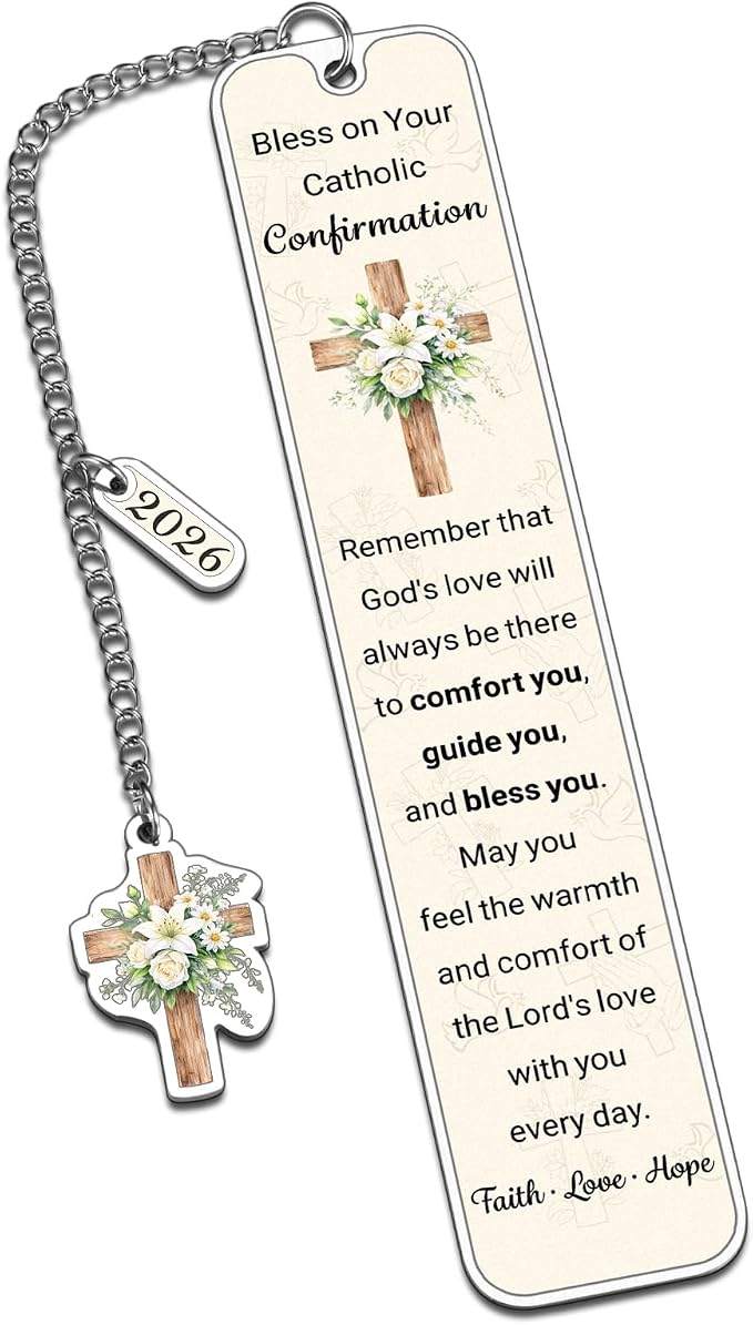 Confirmation Gifts for Teen Girls Boys - 2026 Confirmation Gifts for Teenage Boys Girls Christian Bookmark Gift for Kids Catholic Confirmations Gift Ideas Easter Basket Stuffers for Girl Boy 8-12
