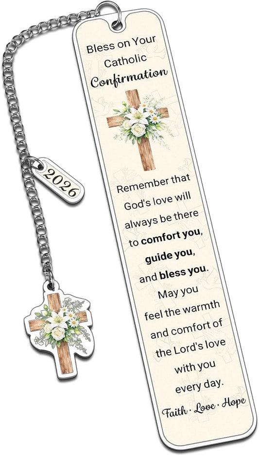Confirmation Gifts for Teen Girls Boys - 2026 Confirmation Gifts for Teenage Boys Girls Christian Bookmark Gift for Kids Catholic Confirmations Gift Ideas Easter Basket Stuffers for Girl Boy 8-12