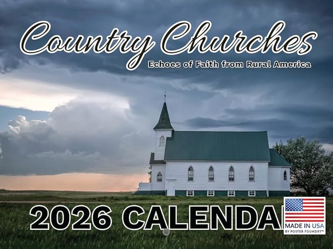 Country Church Calendar 2026 Wall 12 Month Religious Gifts For Women