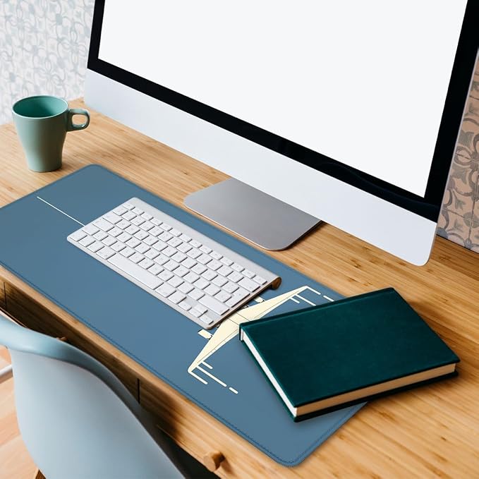 Inspirational Words Desk Pad Mouse Pad Minimalist Airplane Mousepad XL Large Gaming Mousepad Laptop Keyboard Mat Desk Pad Office Computer Keyboard Laptop Home 31.5"x11.8"