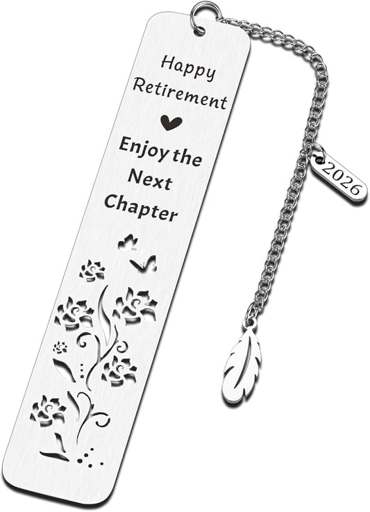 2026 Best Retirement Gifts for Woman Man 2026 Cool Teacher Retirement Retired Gifts for Women Men Female Going Away Leaving Gift for Women Men Friends Happy Retirement Enjoy the Next Chapter Bookmark