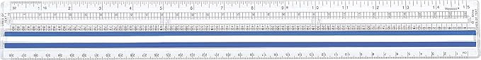 Westcott Data Processing Magnifying Ruler, Center Magnifier for One-Line Reading, Back-to-School, School Supplies, Classroom Supplies, 15-Inch
