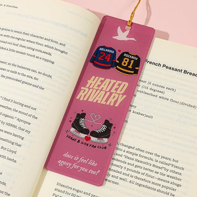Heated Rivalry Inspired Bookmark Merch Stuff, Ilya Rozanov 81 Shane Hollander 24 Acrylic Bookmarks Gifts Accessories Merchandise for Fans Women Men Easter Birthday Book Lovers (4pcs Style D)