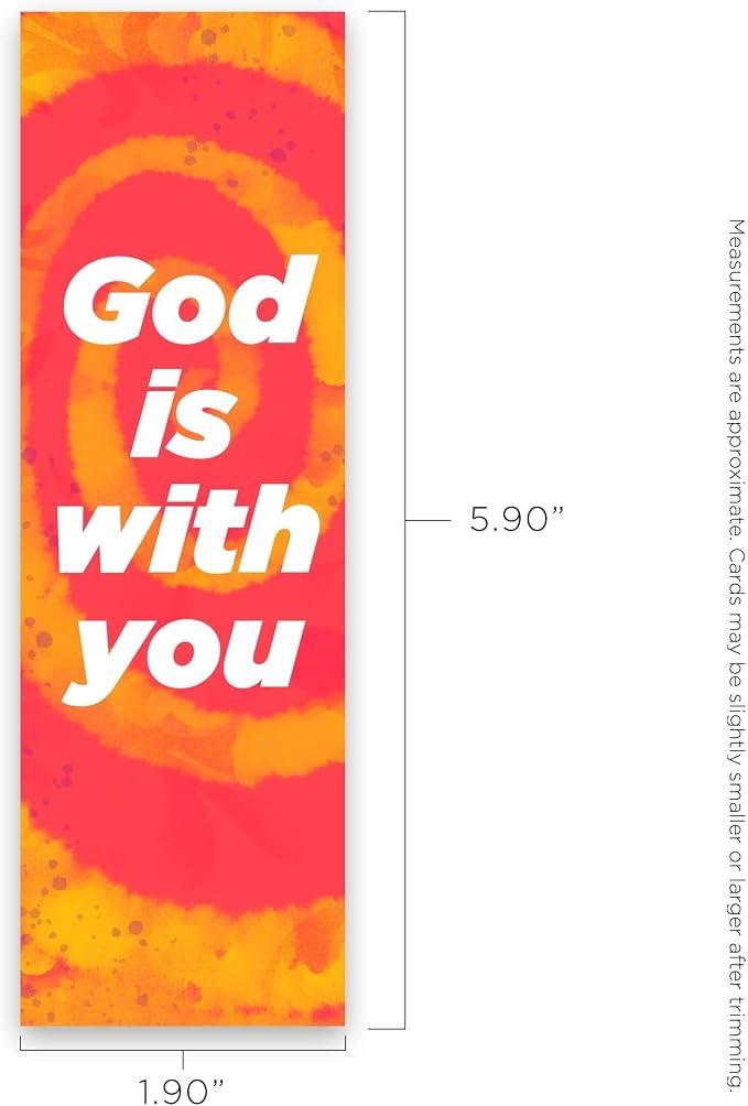God is with You, Joshua 1:9, Bulk Pack of 25 Christian Bookmarks for Kids, Childrens Bible Verse Book Markers, Sunday School Prizes with Memory Verses, Scripture Gifts for Kids & Youth