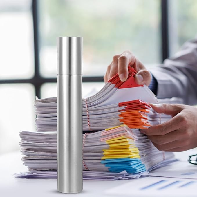 BESPORTBLE Vintage Certificate Storage Tube Stainless Steel Birth Certificate Holder Decorative Diploma Scroll Tube for Home And Travel 13. 77 Inch