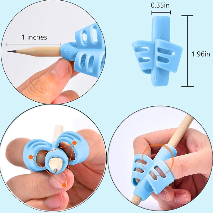 JuneLsy Pencil Grips Pencils Grips for Kids Handwriting Posture Correction Training Writing AIDS for Kids Toddler Preschoolers Students Children Special Needs (18PCS)