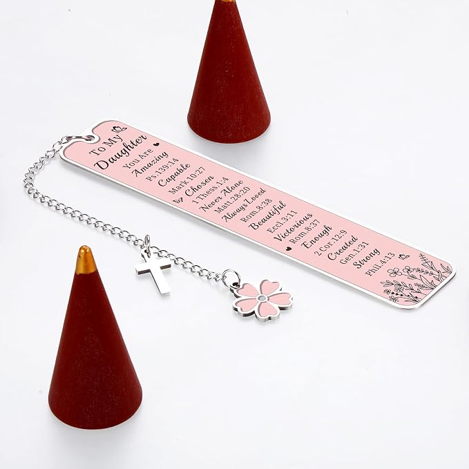 Bible Bookmark Baptism Gifts for Girls Women Adults Confirmation Gifts for Teen Girls First Communion Gifts for Girls Christian Bookmarks for Reading Women Christmas Birthday Present for Daughter
