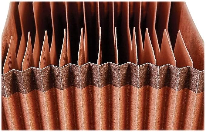 Staples Heavy‑Duty Expanding File, Jan–Dec Monthly Index, Letter Size, Durable Brown Redrope Construction