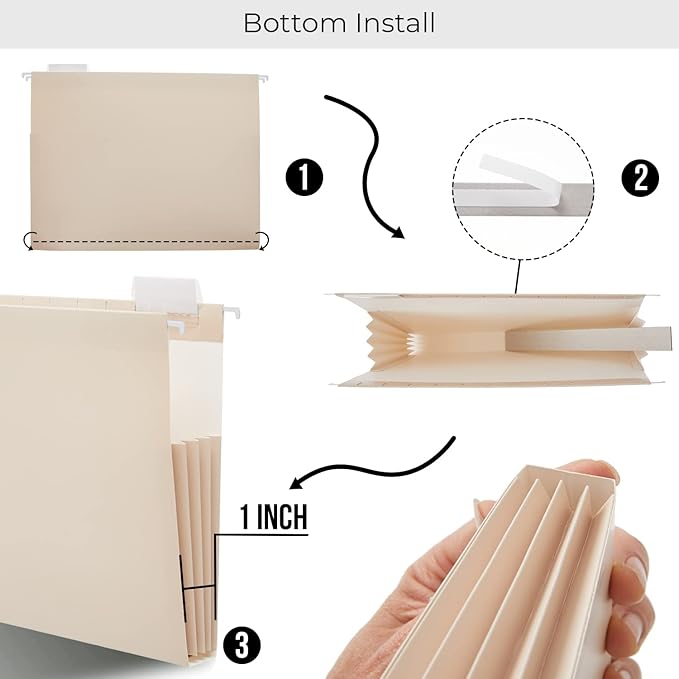 Y YOMA Hanging File Organizer, Letter Size Rose Gold Metal Desk File Crate Storage Basket for Home Office, 1 Pack, with Coco Mocha Standard + Extra Capacity Hanging Folder Set