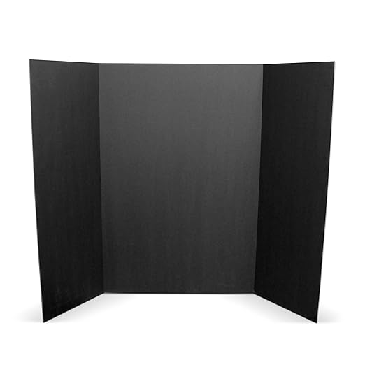 Flipside Products 36” x 48” Foam Project Boards for Presentations, Science Fair, School Projects, Event Displays and Trifold Picture Board - Total Black 3/16'' Thick - 24 Pack