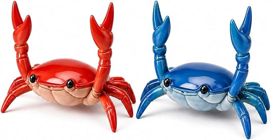GOOGO 2 Pieces Cute Crab Pen Holder & Eyeglass Stand, for Back to School Graduation Gift Office Home Store Accessories Holder, Unique and fun gifts