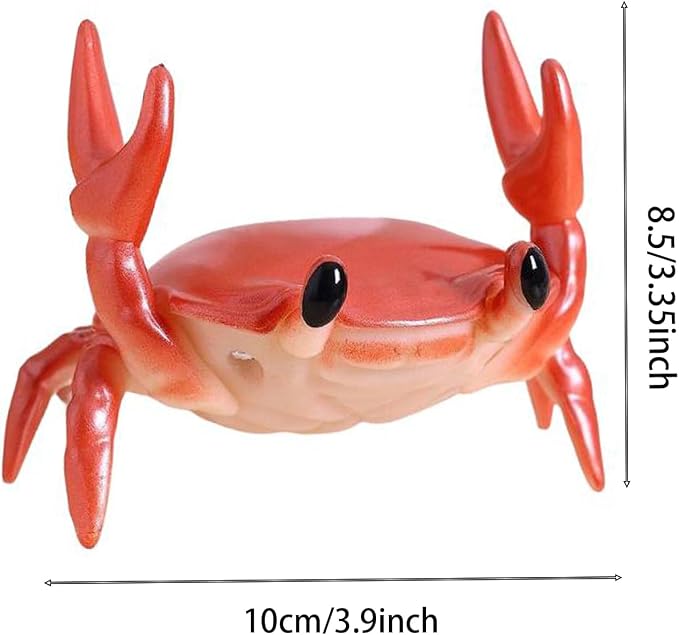 1Pcs Weightlifting Crab Pen Holder Funny Crab Pen Holder for Storage Office Desk Display Decorations (Red)