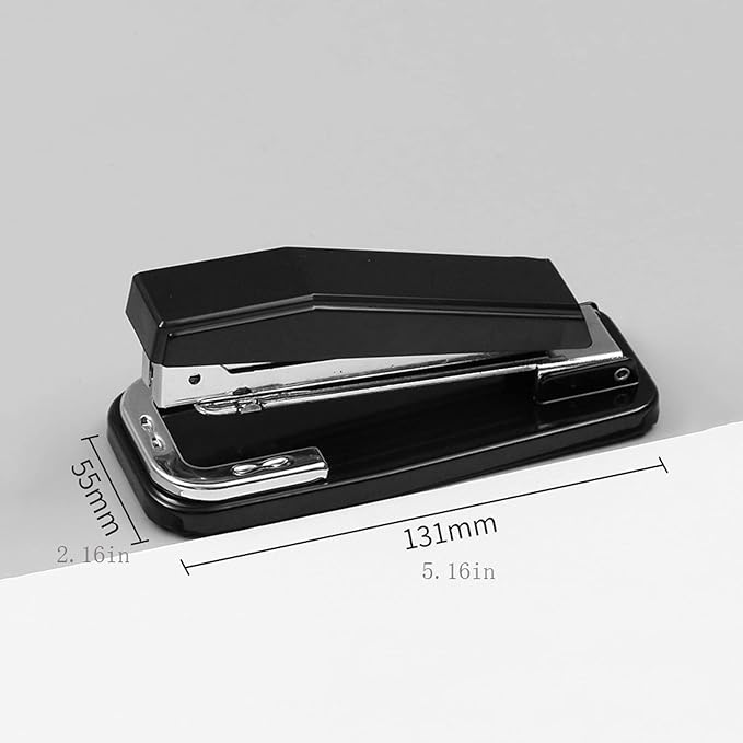 Desk Stapler Portable Stapler Rotatable Desktop Stapler 25 Sheets Capacity Durable Stapler for Home Office Supplies Classroom Or Desktop Accessories School Supplies (Color : Black)