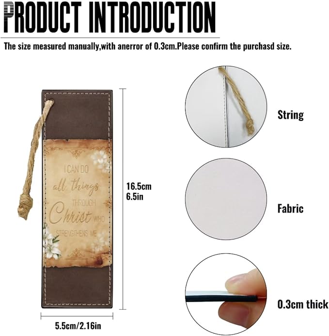 Retro Style Brown Cross Bible Case with Bookmark Waterproof Bible Cover Case for Women Lightweight Bible Bag with Handle Pockets Church Book Bag