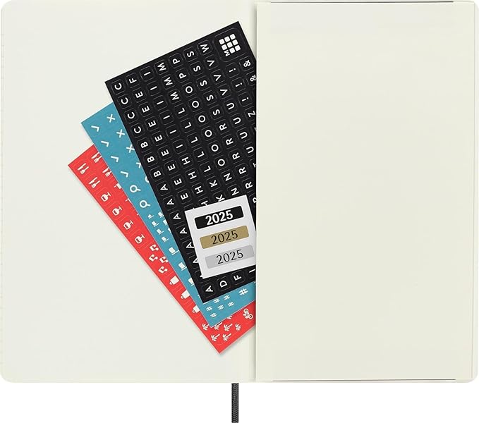 Moleskine Classic 12 Month 2025 Weekly Planner, Soft Cover, Large (5" x 8.25"), Black, 144 pages