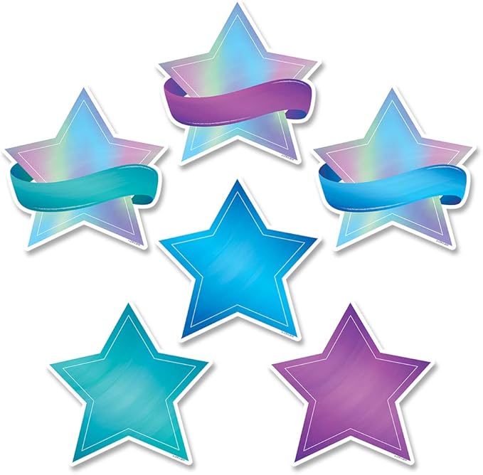 Creative Teaching Press Mystical Magical Shimmering Stars Cut Outs, 6 in, CTP 8661