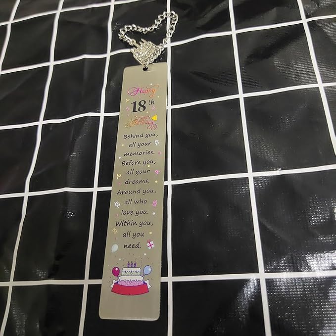 Happy 18th Birthday Gift Bookmark 18 Birthday Gifts for Women Men | Behind You All Your Memories Book Marks for BFF Sister Readers Bookworm 18 Year Old Birthday Gift Bookmarks