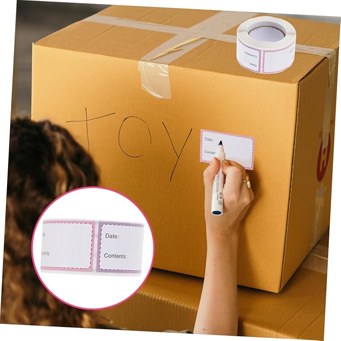 2 Rolls of Food Date Labels Stickers Removable for Freezer Storage Self-Adhesive for Jars Bottles Easy Peel Stick