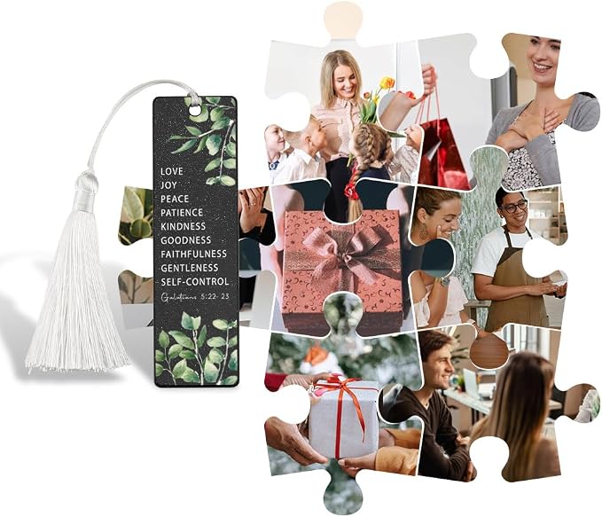 Christian Virtues Bookmark, Inspirational Gift for Believers, Uplifting Present for Spiritual Readers, Faith - Based Reading Gift, Unique Foliage & Scripture Design Bookmark, WCB40