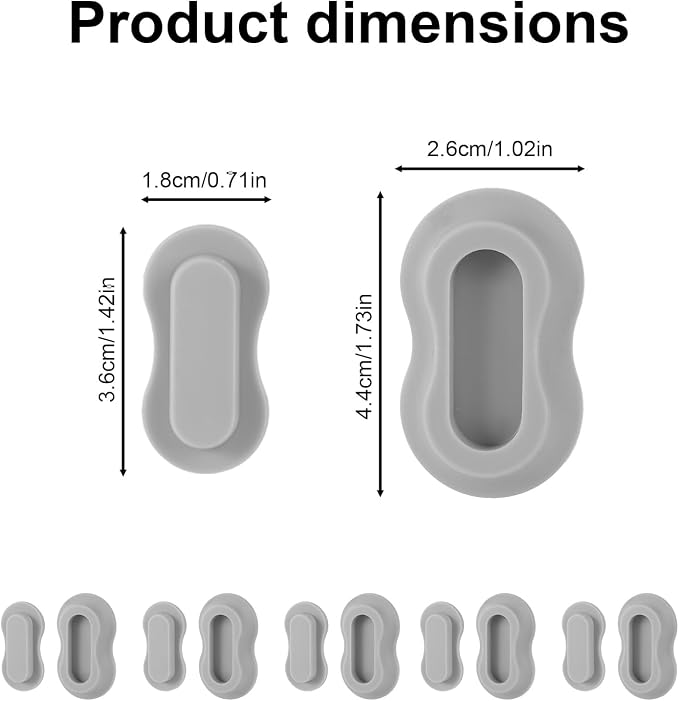 6pcs Magnetic Remote Control Holder, No Drill Wall Mount Silicone TV Remote Holder Self-Adhesive Universal Organizer Storage for Air Conditioner Fan Media AC RV Accessories (Grey)