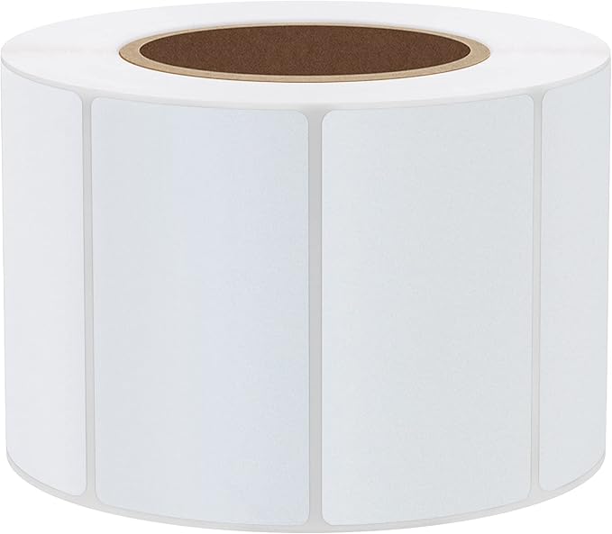 Hybsk 2.25x1.25 inch Direct Thermal Labels for Barcodes, Address, Compatible with Rollo Label Printer & Zebra Desktop Printers (2.25"x1.25",4 Rolls White)