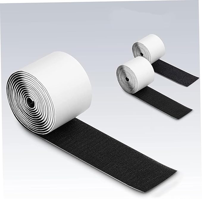 2rolls Electric Guitar Pedal Mounting Tape Hook and Loop Fasteners Durable Grip for Secure Pedal Board Setup for Guitarists and Musicians