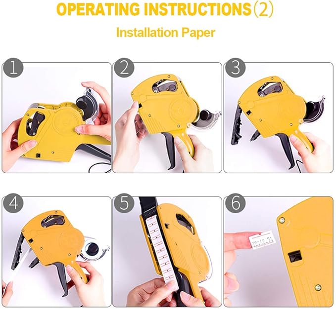 MX5500 EOS Yellow 8 Digits Pricing Gun Kit with 7,000 Labels & Spare Ink