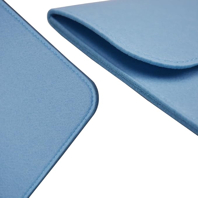A4 Document Holder Felt File Folder Paper Portfolio Case Letter Envelope Folders with String Tie Closure (1, Sky Blue)