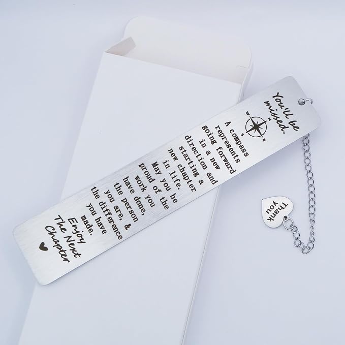 Christmas Stocking Stuffers Coworker Leaving Gifts for Women Men Farewell Gifts for Coworkers Friends Retirement Goodbye Gifts for Colleagues Boss Thank You Bookmark for Employee Leader Teachers