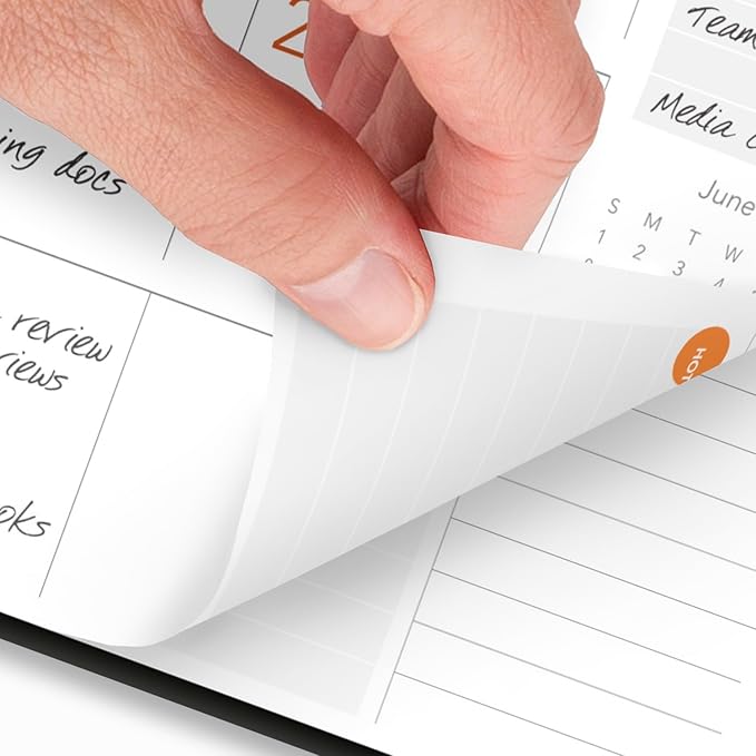 AT-A-GLANCE Planner 2025-2026 Academic, Weekly & Monthly, Hourly Appointment Book, 8-3/4" x 11", Large, Monthly Tabs, Flexible Cover, Plan.Write.Remember., Black (70595705)