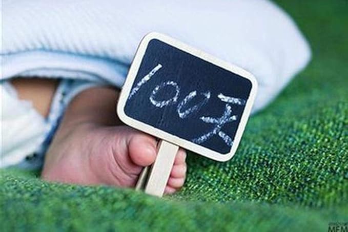 40Pcs 2.36 x 1.58 Inch Wood Mini Chalkboard Clips Wooden Blackboard Clips Photo Price Chalk Board Message Board Tag Signs with Pegs for Memo,Note Taking,Food Label,Wedding Table Number Place Card