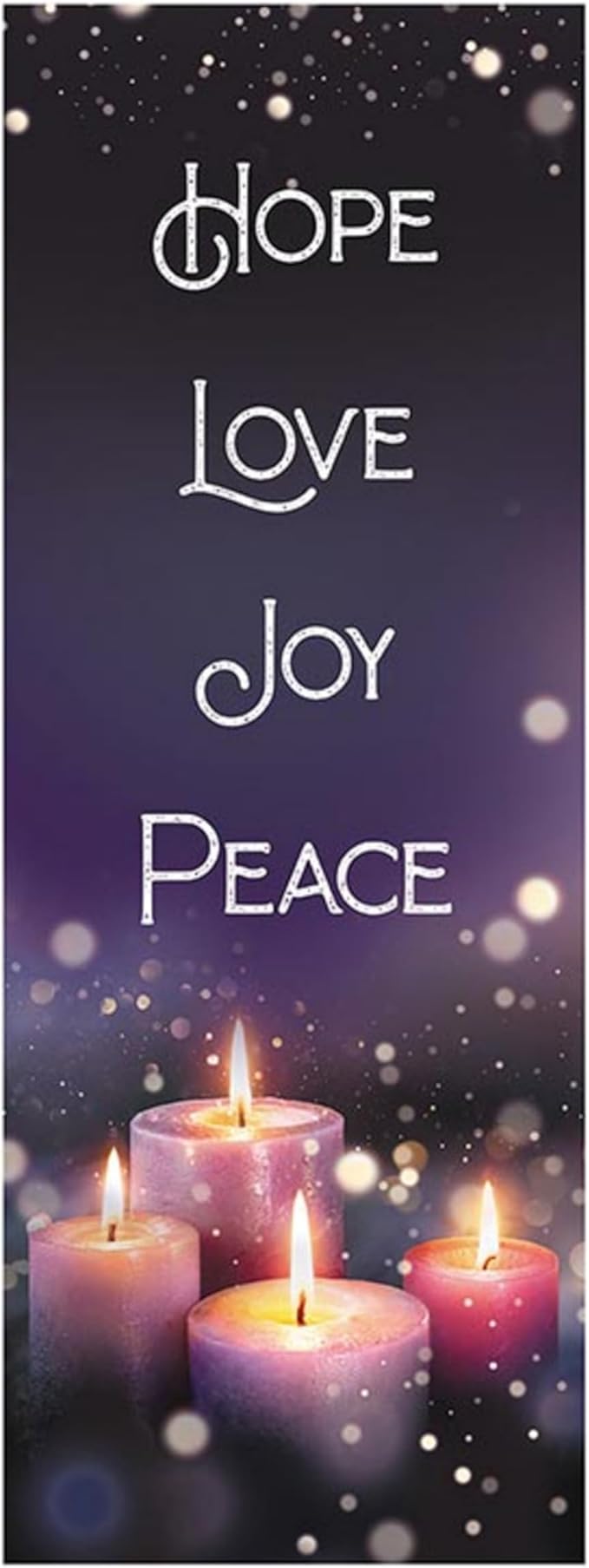 Christian Brands Advent Candles X-Stand Church Banner, 2' x 6'