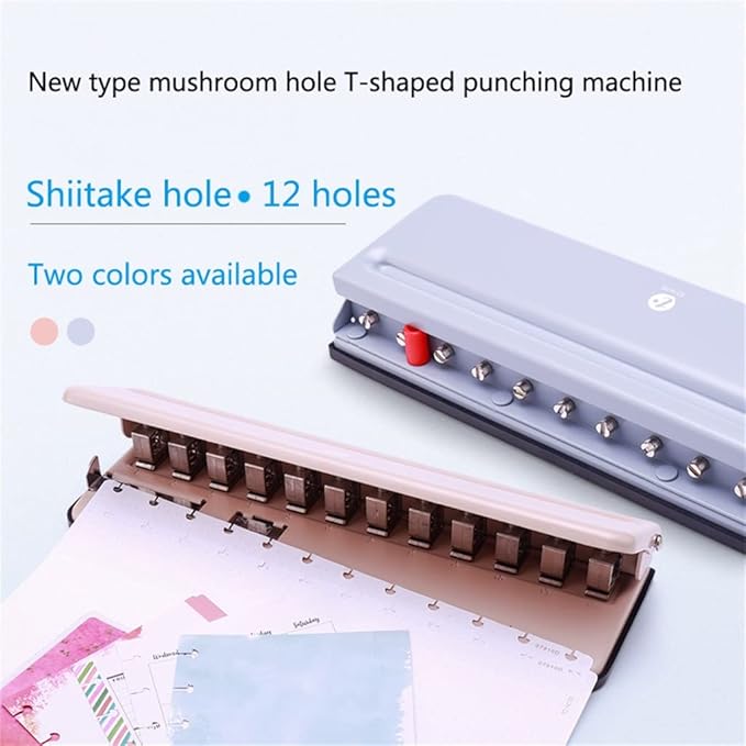 Mushroom Hole Shape Hole Puncher for DIY Paper Cutter T-Shaped Hole Puncher Craft Machine Office Stationery(D)