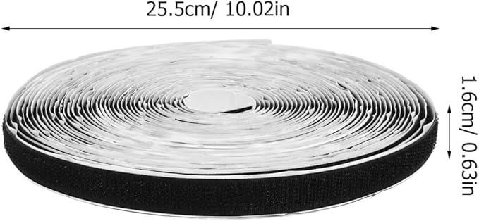 1roll Self-Adhesive Hook and Tape Heavy Duty Versatile Adhesive Strips for Use Material Easy to Apply and Remove for Crafting and Organization