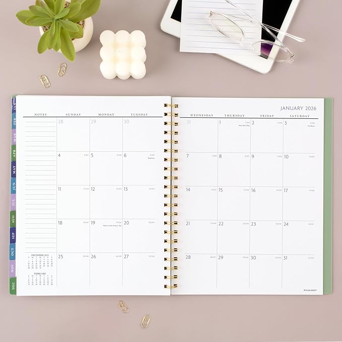 AT-A-GLANCE 2025 Planner, Weekly & Monthly, 8-1/2" x 11", Large, Badge, Tile (1722T-905-25)