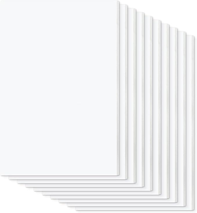 Mat Board Center Premium White Foam Core Board - 20x30 Inches, 3/16 Thick - 10 Pack, Acid-Free - Ideal for Mounting, Crafts, Art, and Presentations