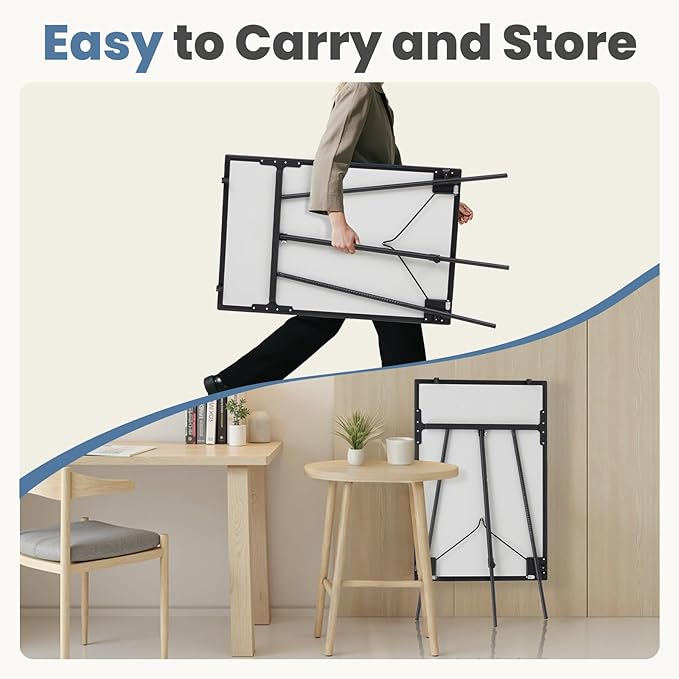 DUMOS Whiteboard Easel 36 x 24 Inches, Magnetic White Board Dry Erase, Porbable Boards Height Adjustable, Dry Erase Board with Stand for School, Office and Home, Silver Aluminium Frame, Black