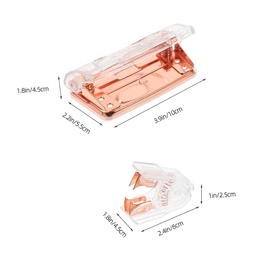 1set Cardboard Two Hole Puncher Staple Remover Transparent Office Supplies User-Friendly Design for Efficient Stapling Punching Stylish Versatile Tool for All Office Needs