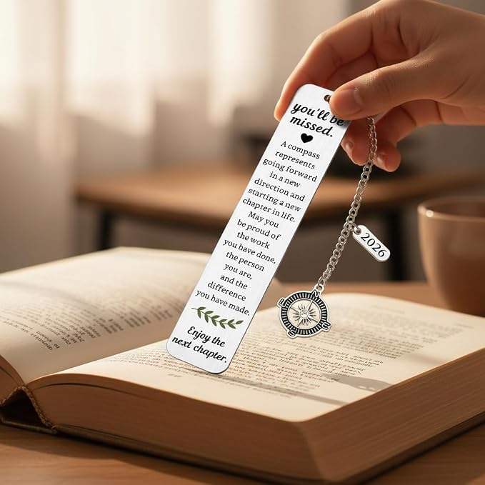 2026 Retirement Teacher Summer Bookmark Gifts for Woman End of School Year Going Away Gift for Women Men Retired Teachers Friends, Coworker Leaving Farewell Goodbye Gifts for Boss Manager Employee
