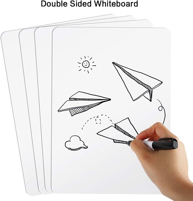 Dry Erase Lapboards, HERKKA 32 Pack Double Sided Dry Erase Lap Boards 9 x 12.5 Inch Small Dry Erase Boards for Students Classroom Teacher Supplies