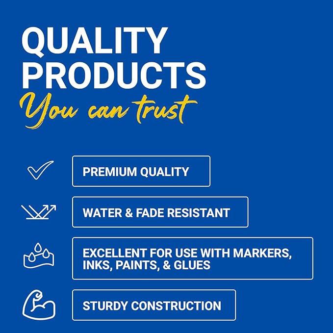 Royal Brites Premium White Foam Board 30” x 40” - 25 Sheets - Sturdy & Lightweight 3/16" Thick Board for Art, Work Presentations, & School Projects