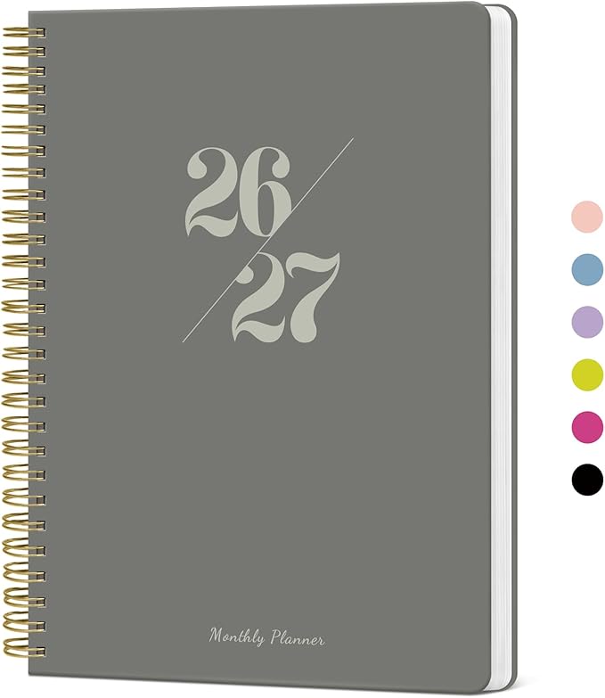 Monthly Planner 2026-2027, 18 Months Calendar Planner 2026-2027, Runs from July 2026 - December 2027, 7" x 10", Perfect for School Office Home Planning - Stone Gray