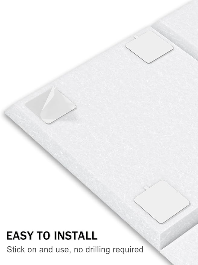 Hsurbtra Large Cork Board for Wall 36 x 24 Inch, 6 Pack Felt Bulletin Notice Board with Pushpins for Office Home School Farmhouse Wall Decor, White