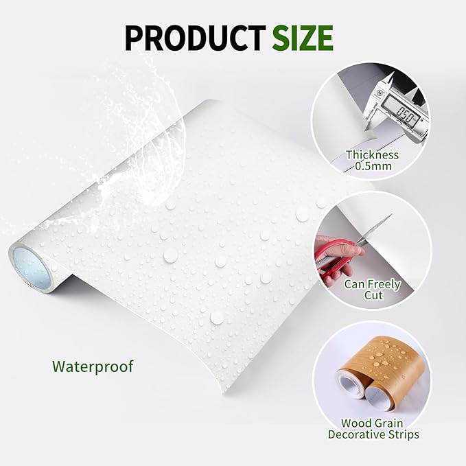 Magnetic Dry Erase Whiteboard Paper 50 x 18 Inch, Self Adhesive White Board Sticker for Wall, Peel and Stick Wallpaper With 50 Magnetic Letters, for Home Office School