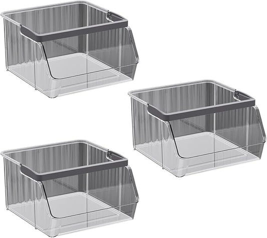 Of 3 Desktop Organizers Box Large Capacity Storage Container for Offices Supplies Desk Organization Tool Presentation Storage Box