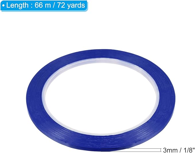 PATIKIL 1/8" Whiteboard Tape, 6 Pack Thin Dry Erase Tape for Graphic Chart Marking DIY Art, Blue